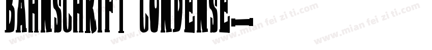 Bahnschrift Condense字体转换